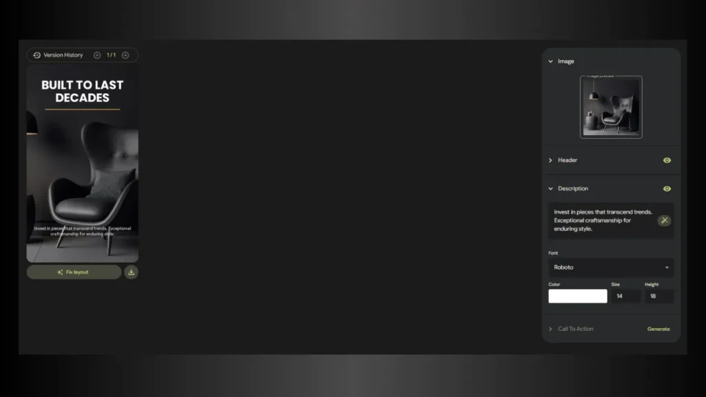 editor da Pomelli IA criando campanhas